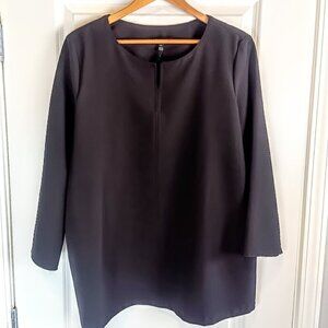 Robert Kitchen Black Pullover Tunic Top NWT